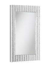Coaster Aideen Rectangular Wall Mirror with Vertical Stripes of Faux Crystals Model 961614